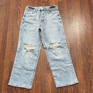 SO Light Blue Baggy Distressed Jeans